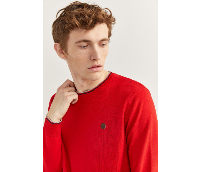 Springfield SS20 Long Sleeve Knitwear Fantasy Cotton X-Large For Men - Red - Zoom Image 2