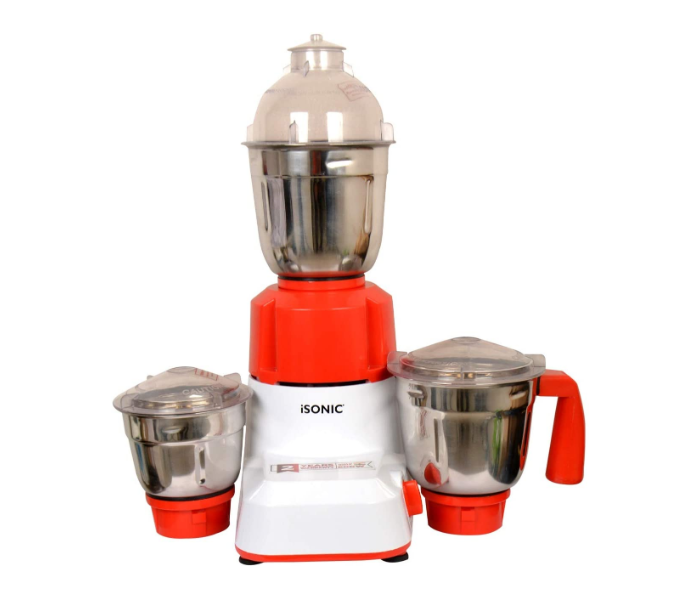 Isonic iB 707 Mixer Grinder - Red and White - Zoom Image 1