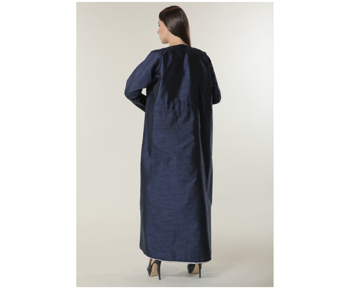 Moistreet Medium Navy Abaya Set with White Under Abaya - Zoom Image 4