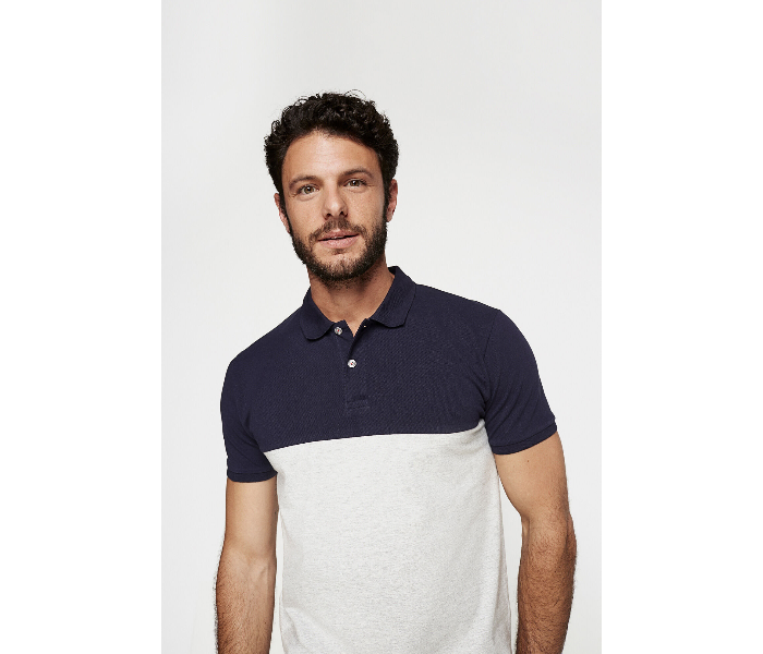 Springfield AW18 Polo Fancy T-Shirt Small For Men - White And Blue - Zoom Image 3