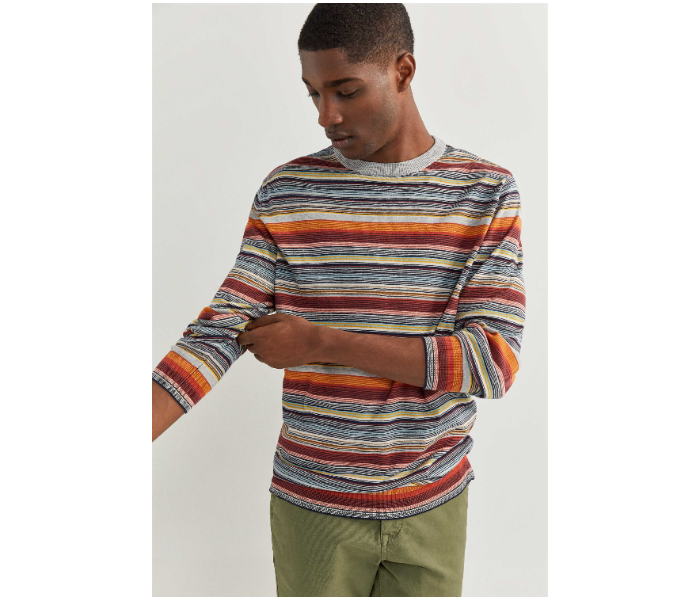 Springfield SS20 Long Sleeve Knitwear Fantasy Cotton Medium For Men - Stripes - Zoom Image 4