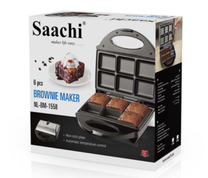 Saachi NL-BM-1558 Brownie Maker - Black and Silver - Zoom Image 3