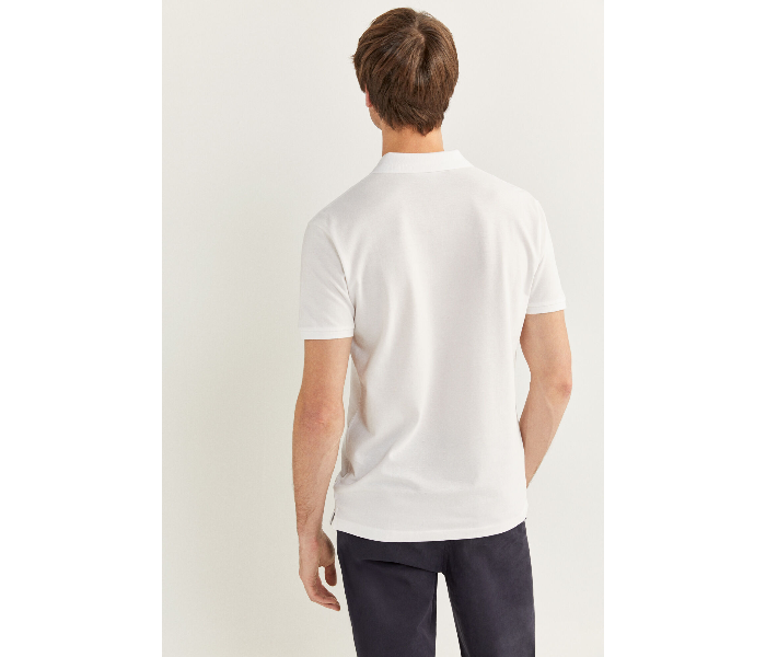 Springfield SS20 Basic Solid Slim Fit Polo T-Shirt XX-Large For Men - White - Zoom Image 4