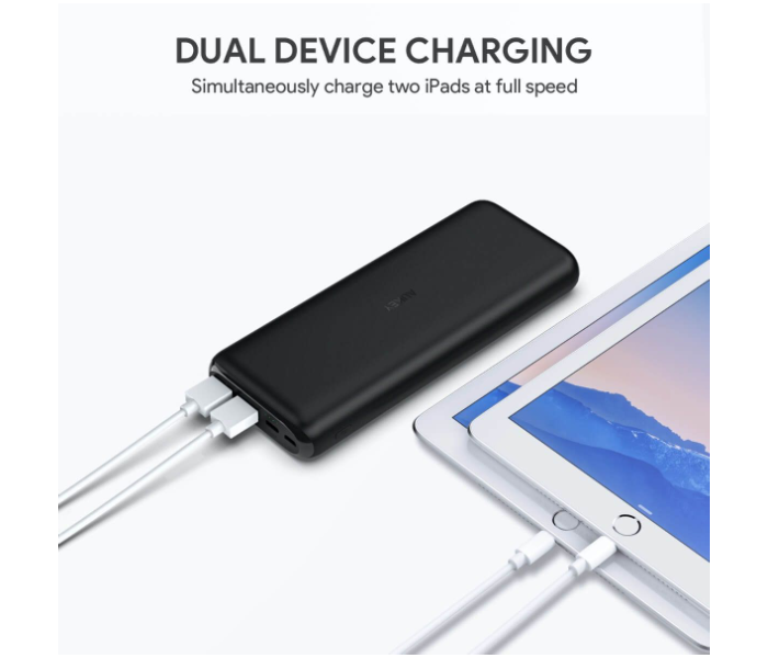 Aukey XN20B 20000mAh Power BanK With AiPower 1 x micro USB Cable - Black - Zoom Image 3