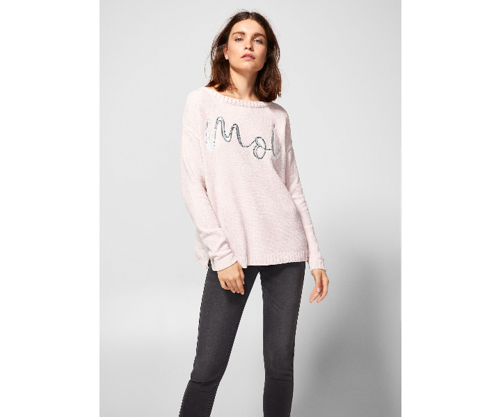 Springfield AW18 Long Sleeve Knitwear Small For Women - Light Pink - Zoom Image 1