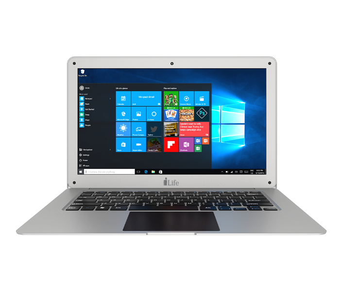 i-Life Zed Air Lite 14 inch intel Quad Core 2 GB RAM 32 GB SSD Laptop Windows 10 - Silver - Zoom Image