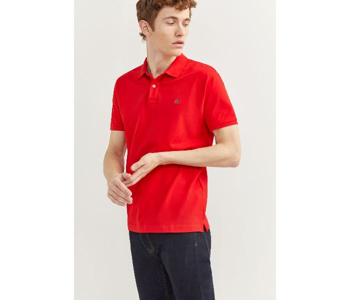 Springfield SS20 Basic Solid Slim Fit Polo T-Shirt XX-Large For Men - Red - Zoom Image 1