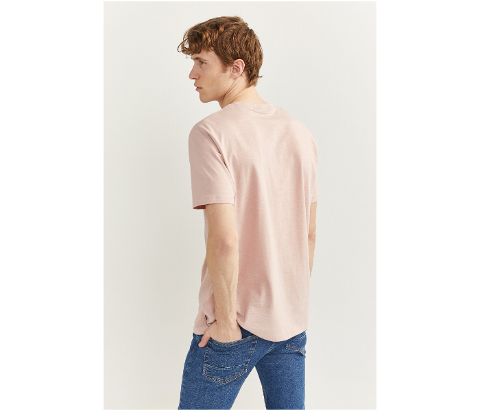 Springfield SS20 Short Sleeve Knitted T-shirt Small For Men - Light Pink - Zoom Image 2