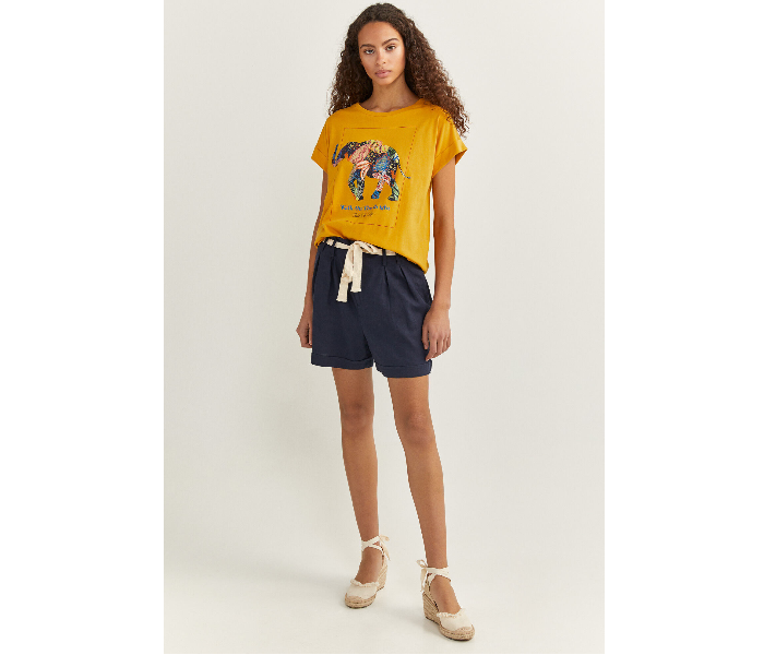 Springfield SS20 Short Sleeve T-Shirt With Design Large For Women - Dark Yellow - Zoom Image 4