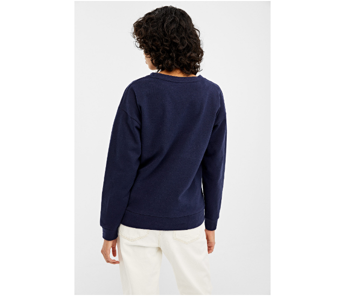 Springfield SS20 Full Sleeve Sweat Shirt Large For Women - Dark Blue - Zoom Image 2