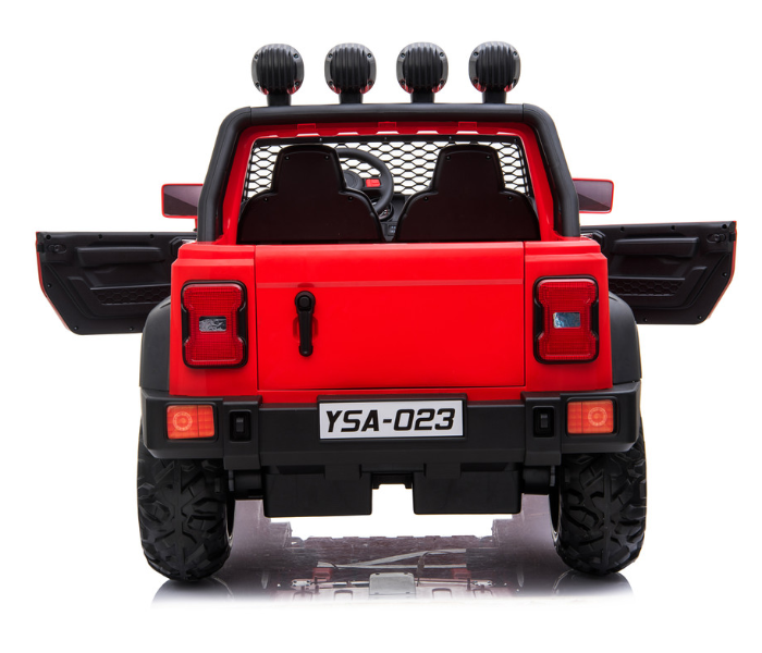 Babylove 29-023A Fc-Jeep Wrangler Rechargable Car With Remote And 2motor Music And Light - Red - Zoom Image 4