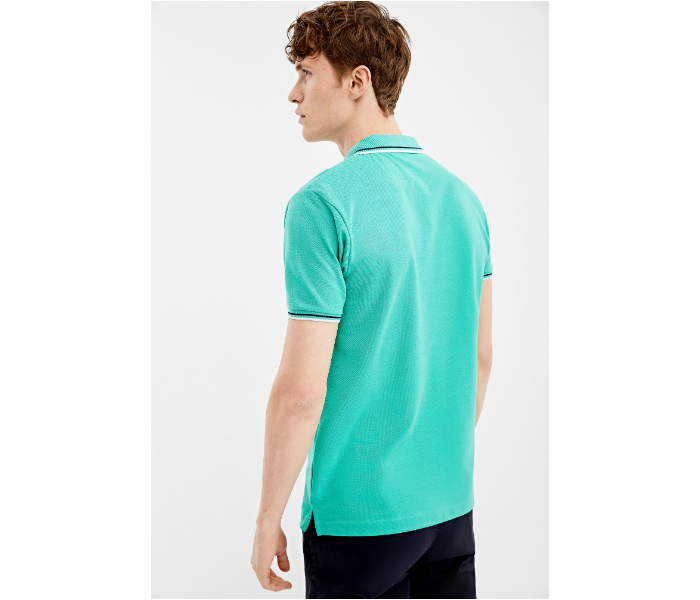 Springfield AW19 Basic Solid Slim Fit Polo T-Shirt Small For Men - Light Green - Zoom Image 2