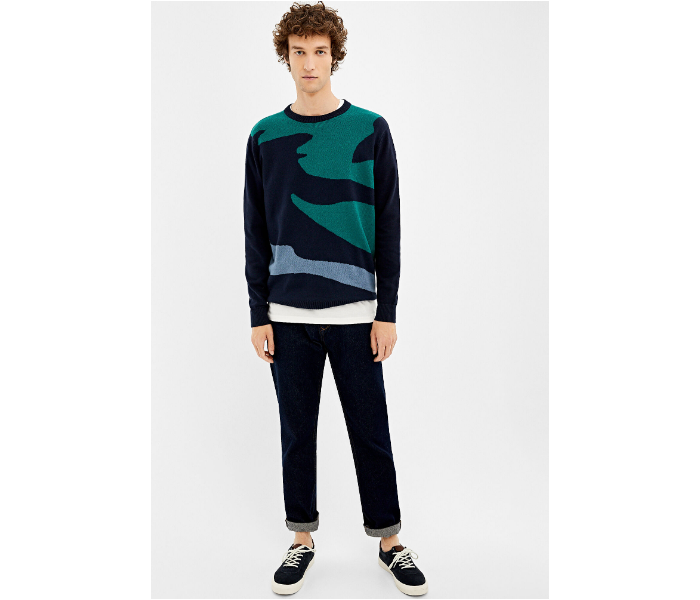 Springfield AW18 Long Sleeve Knitted Jumper X-Large For Men - Dark Blue - Zoom Image 3