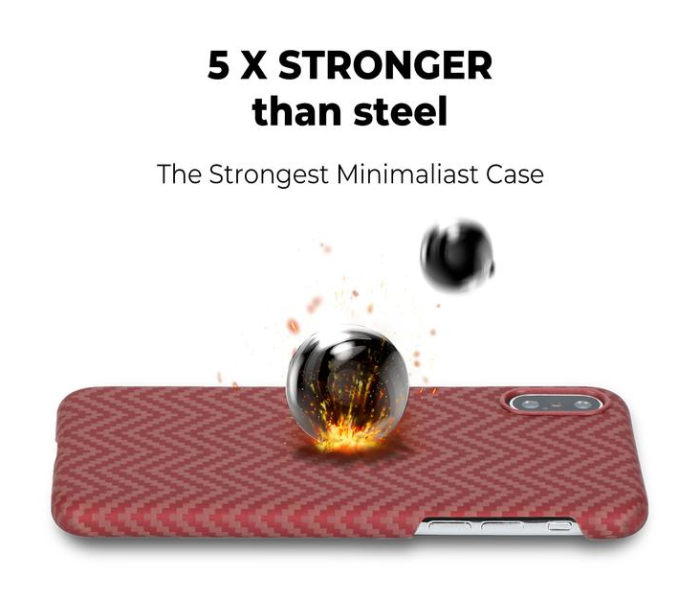 Pitaka 6.5 inch MagEz Case for iPhone XS Max - Red and Orange - Zoom Image 4