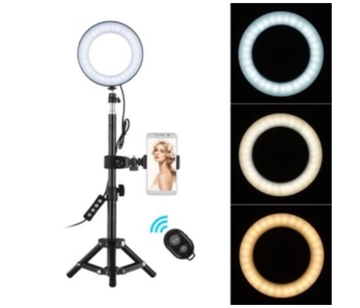 TikTok 12.9 MJ-33 Inch Selangor Seller Selfie Led Ring Light With Tripod Extend 250cm Long Stand For Photoshoot - Zoom Image 5