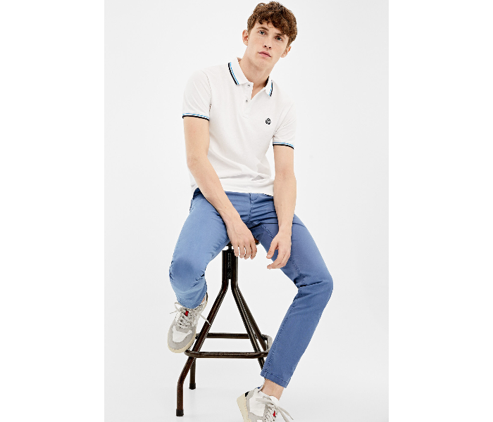 Springfield AW19 Basic Slim Fit Polo T-Shirt X-Small For Men - White - Zoom Image 1