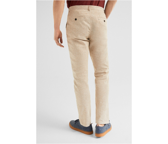 Springfield SS19 Solid Sport Trouser Chinos EU 48 For Men - Beige - Zoom Image 3