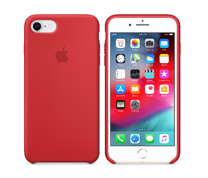 IQ Silicone Case Protector for Apple iPhone 7 and 8 - Cardinal Red - Zoom Image 1