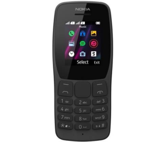 Nokia 110 Dual Sim 2G Mobile Phone - Black - Zoom Image 1