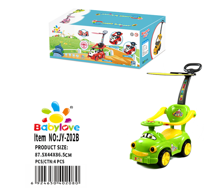 Babylove 28-02B Babylove Ride-On Car - Green - Zoom Image 3