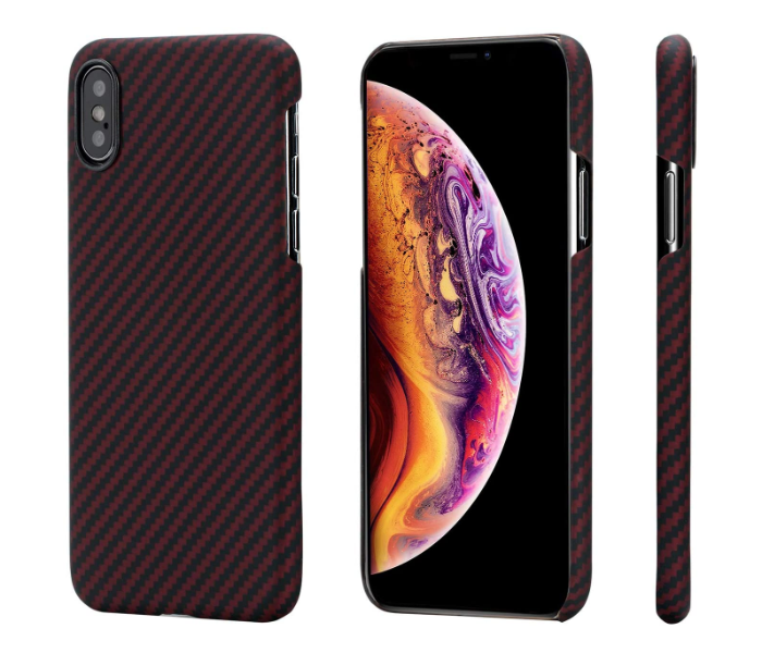 Pitaka 5.8 inch MagEz Case for iPhone XS - Black and Red Twill - Zoom Image 1