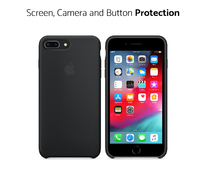 IQ Silicone Case Protector for Apple iPhone 7 and 8 - Majestic Black - Zoom Image 2