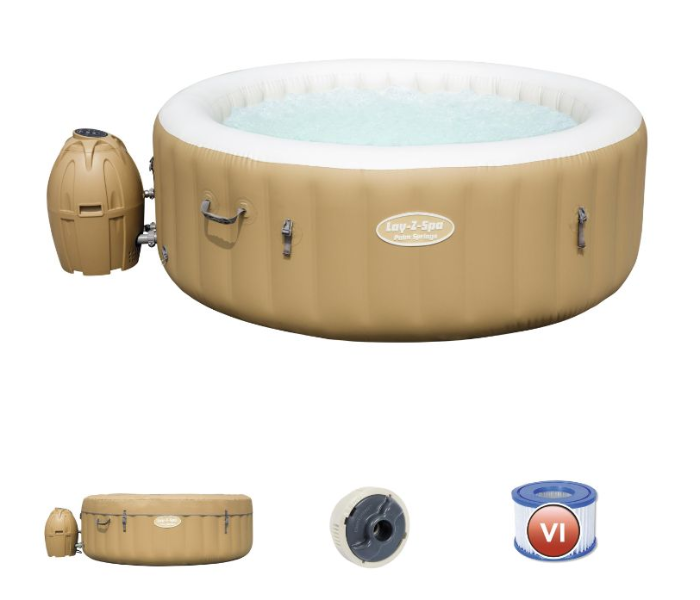 Bestway 1.96m X 71cm Lay-Z-Spa Palm Springs Airjet - Beige - Zoom Image 4