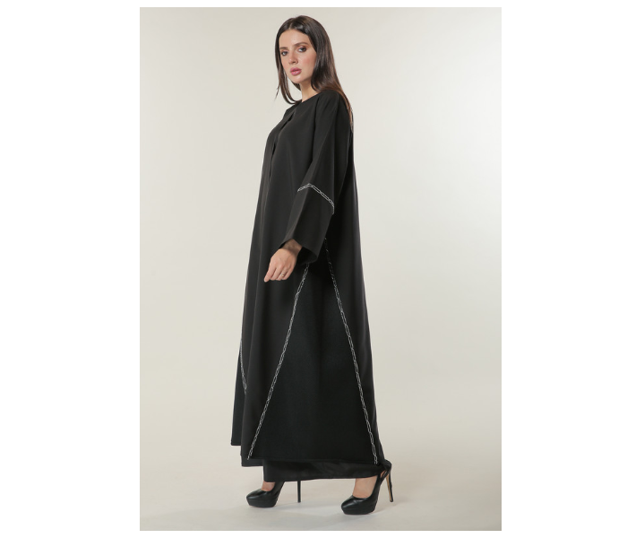 Moistreet Small Black Abaya with Handwork - Zoom Image 2