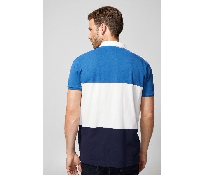 Springfield AW18 Polo Fancy T-Shirt Small For Men - Blue And White - Zoom Image 4