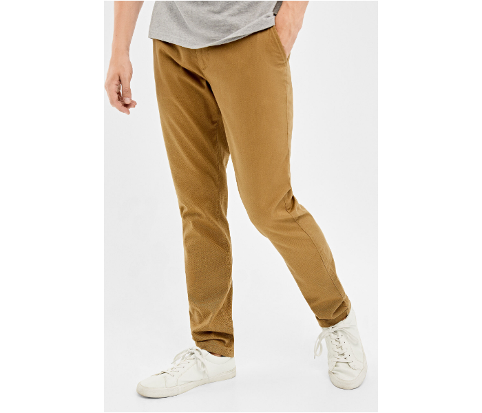 Springfield AW19 Solid Sport Trouser Chinos EU 50 For Men - Beige - Zoom Image 3