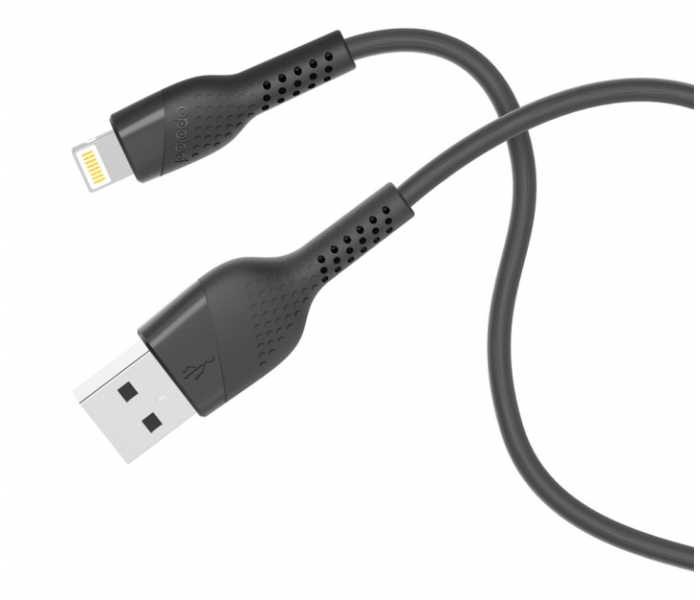 Porodo 1.2 Meter PVC Lightning Cable - Black - Zoom Image