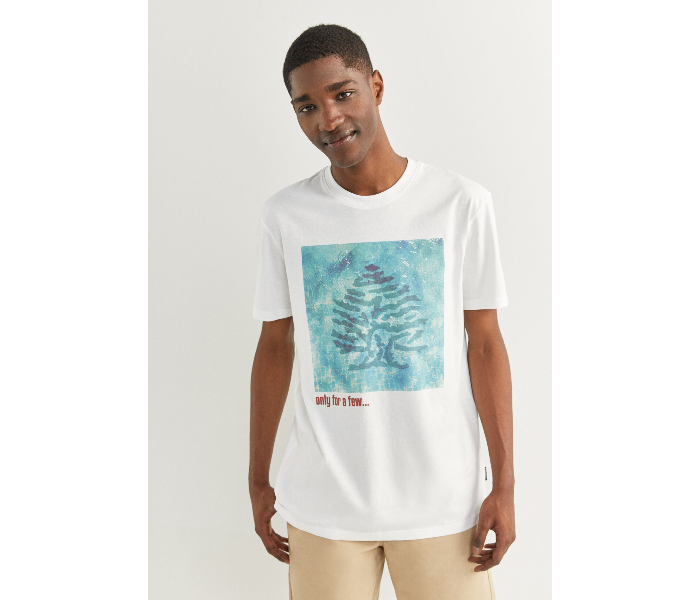 Springfield SS20 SPF Short Sleeve T-shirt Large - White and Blue - Zoom Image 2