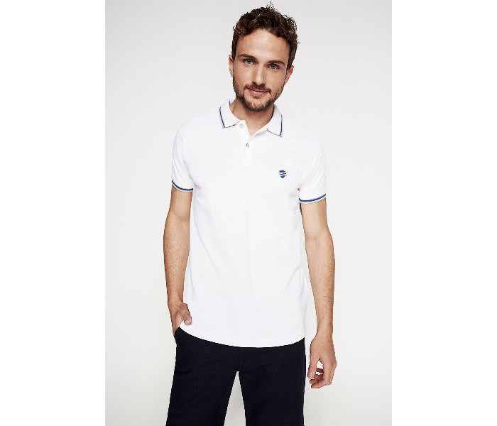 Springfield SS18 Basic Slim Fit Polo T-Shirt XX-Large For Mens - White - Zoom Image 1