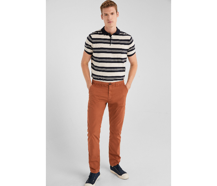 Springfield SS19 Solid Sport Trouser Chinos EU 38 For Men – Light Brown - Zoom Image 3