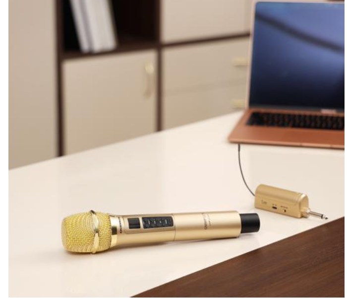 Olsenmark OMMP1275 Professional Dynamic Wireless Microphone - Golden - Zoom Image 3