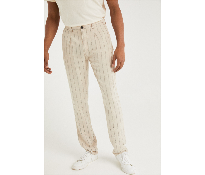 Springfield SS19 Stripped Sport Trouser Chinos EU 42 For Men - Ivory - Zoom Image 2