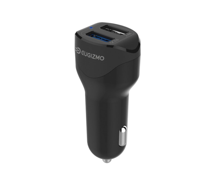 Eugizmo Quik-C 4.8A Type-C USB Car Charger - Black - Zoom Image 1