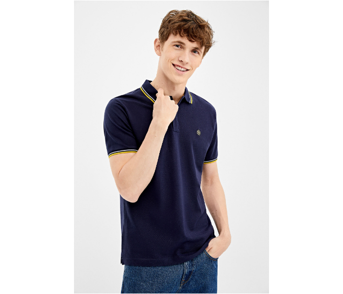 Springfield AW19 Basic Slim Fit Polo T-Shirt Small For Men - Navy - Zoom Image 2