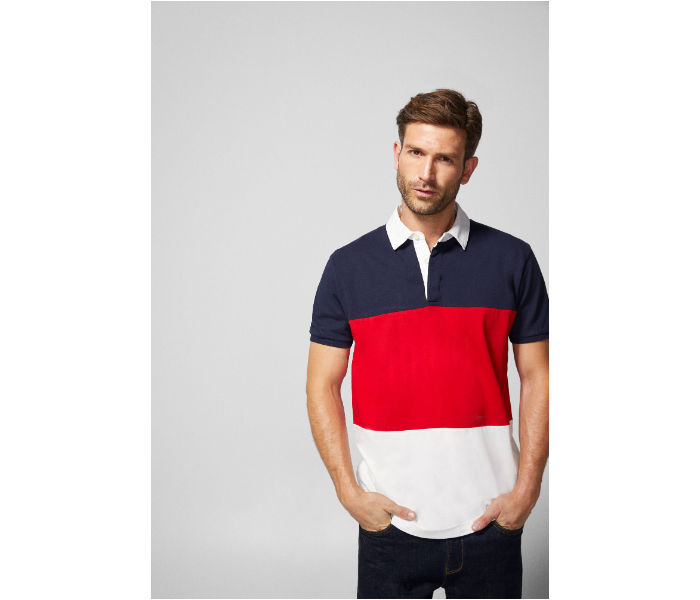 Springfield AW18 Polo Fancy T-Shirt Small For Mens - Blue And Red - Zoom Image 2