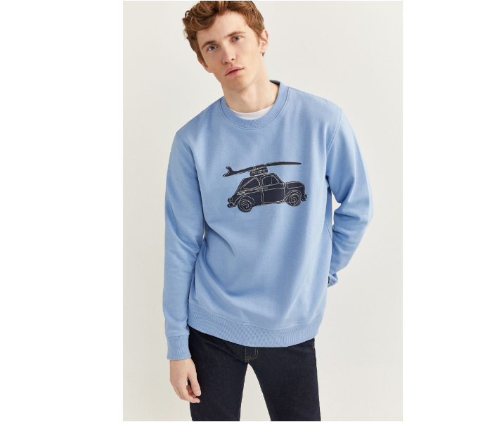 Springfield SS20 Knitwear Sweatshirt Medium - Light Blue - Zoom Image 1