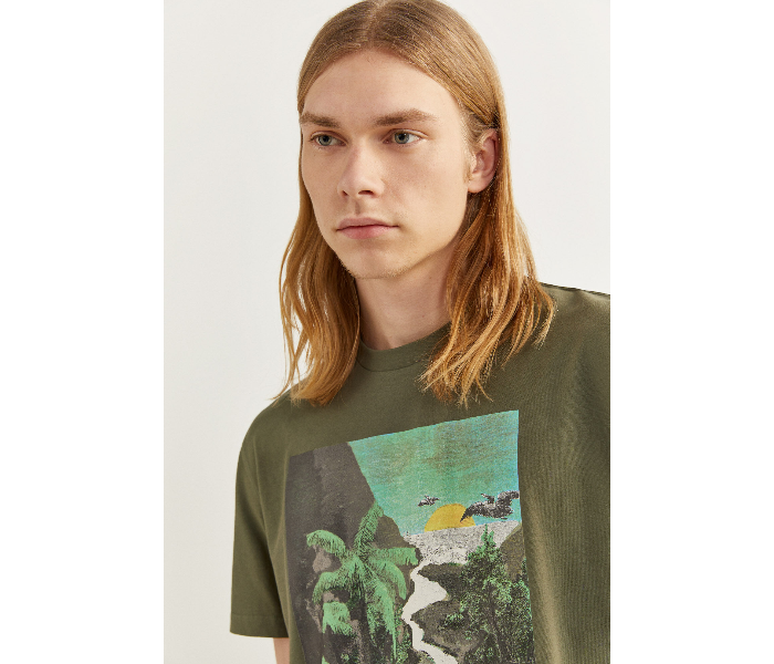 Springfield SS18 SPF Printed Short Sleeve T-shirt Small - Green - Zoom Image 3