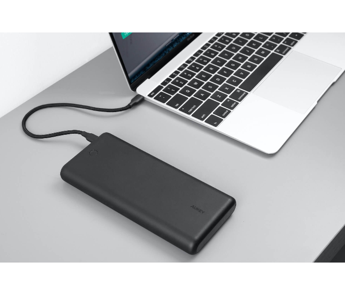 Aukey XD26B 26800mAh USB-C Power Bank Quick Charge 3.0 1 x USB-A to USB-C Cable - Black - Zoom Image 2