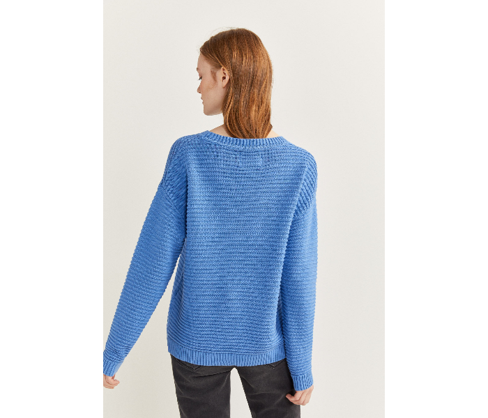 Springfield SS20 Long Sleeve Knitwear Medium For Women - Blue - Zoom Image 4