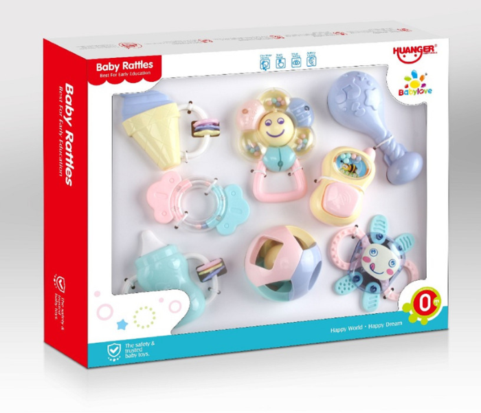 Babylove 33-0122HE Baby Love 8 Pieces Rattle Bell - Zoom Image