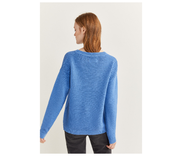 Springfield SS20 Long Sleeve Knitwear Small For Women - Blue - Zoom Image 4