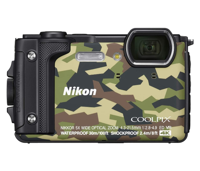 Nikon Coolpix W300 16MP Digital Still Camera with Nikkor 5X Wide Optical Zoom -  Army Green - Zoom Image 1