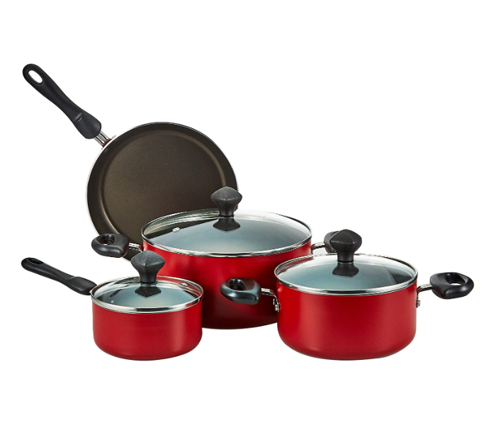 Prestige PR21952 8 Pieces Aluminum Cooking Set - Red - Zoom Image 1