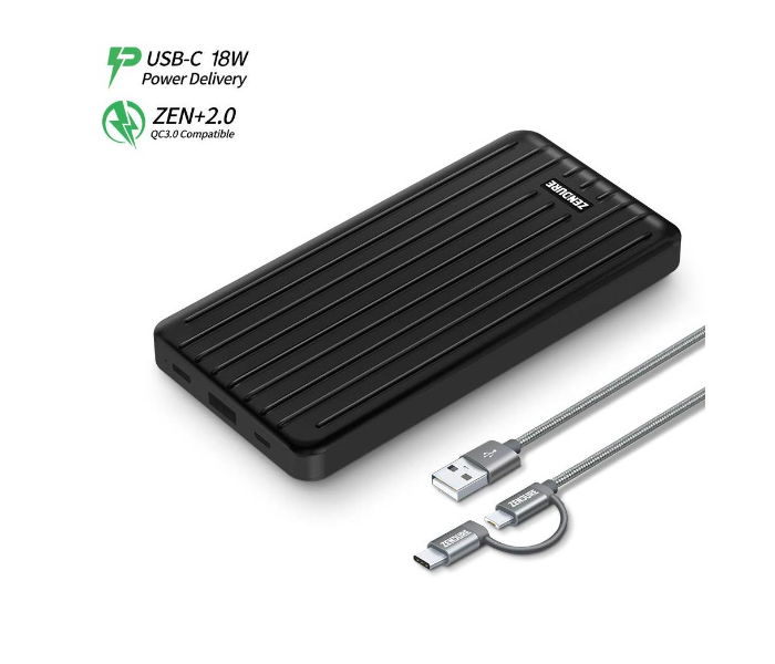 Zendure 10000 mAh Slim Power Bank - Black - Zoom Image 4