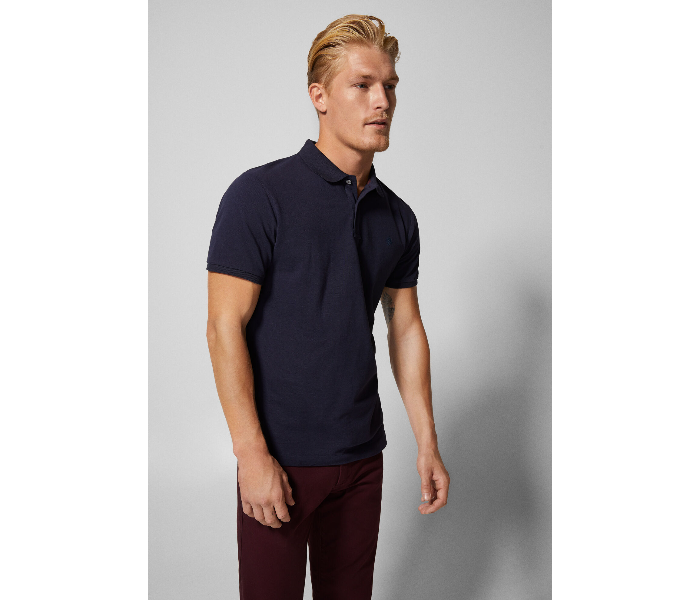 Springfield SS18 Basic Slim Fit Polo T-Shirt XXX-Large For Men - Dark Blue - Zoom Image 3