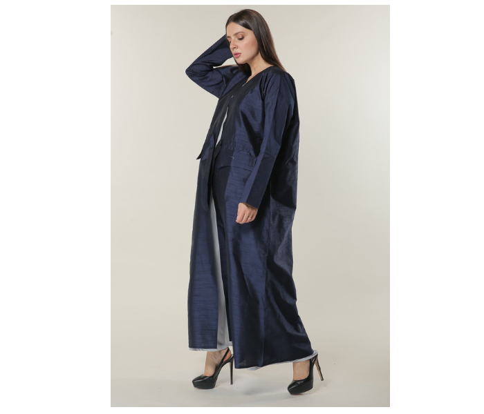 Moistreet Large Navy Abaya Set with White Under Abaya - Zoom Image 3